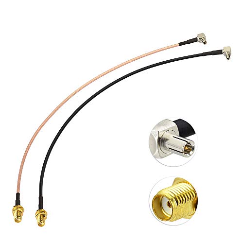 Superbat wlaniot SMA to TS9 Coaxial Cable Kit External Antenna Adapter Cable Pigtail Straight SMA Female to.