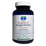 Sehkraft & Augenpflege - AUGENKRAUT RINGELBLUME 120 Kapseln Lutein & Zeaxanthin VITAL COMPLEX + Netzhaut Maculapigmente - Natur pur [OHNE ZUSATZSTOFFE] 26960-120