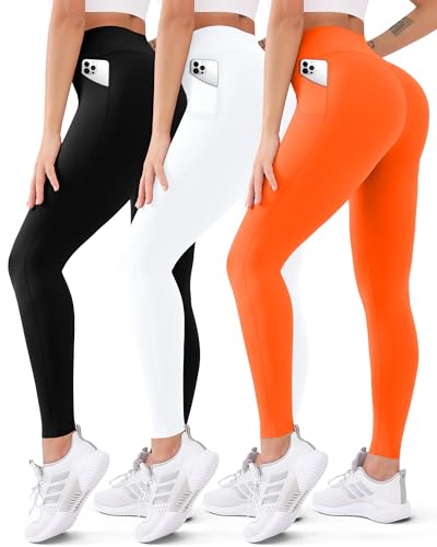 3 Pack High Waisted Leggings for Women Butt Lift Tummy Control Yoga Pants Non See-Through Workout Running Pants