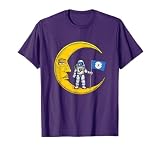 XDC Logo Crypto Flag On Moon To Hodl XDC Bull Market T-Shirt