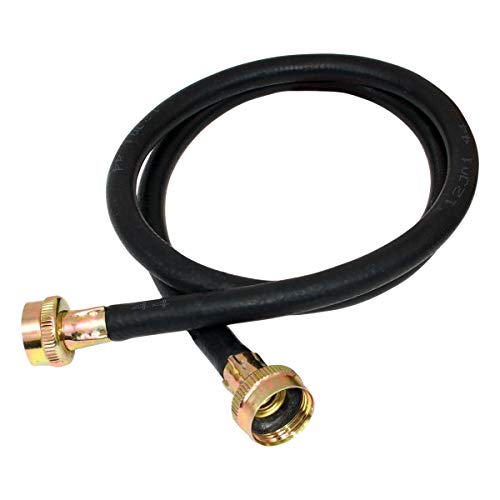 Eastman 60327N Flexible Rubber Washing Machine Fill Hose, 8'