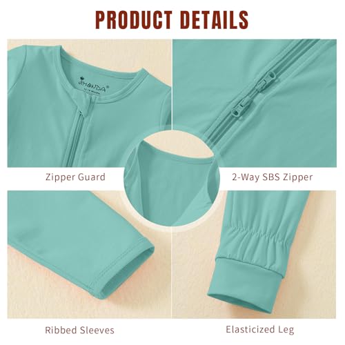 Jimonda Baby Sleeper Rompers,Unisex Boys Girls Zip-Front Pajamas One-Piece Footless Outfit 0-24 Months (Pack of 23
