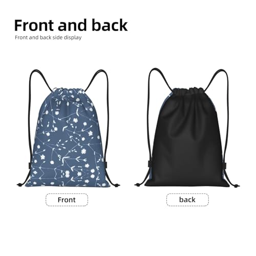 Drawstring Backpack Gym Cinch Bag Flowers Foldable Draw String Sports Bag3