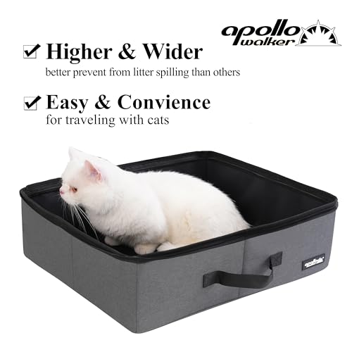 apollo walker Caixa de areia portátil para viagem para gatos com bolsa impermeável com zíper, bolsa