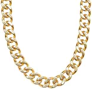 Shapes Studio 18K Gold Plated Titanium Necklace, Curb Chain