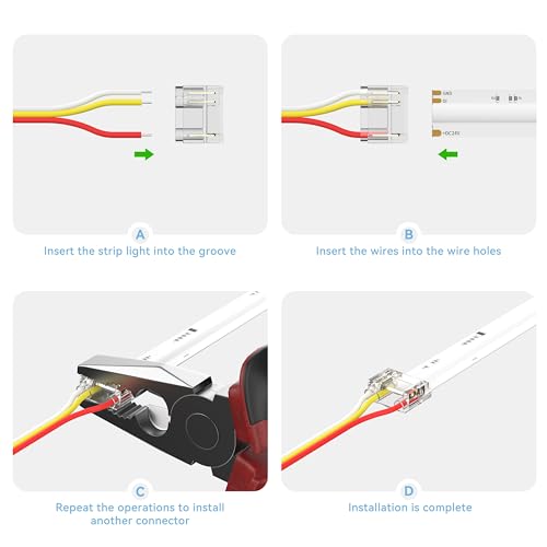 Tira de LED RGB Smart IC COB de 2 metros miniatura 6