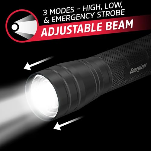 Image of Energizer High Lumen Metal Light, 1,000 Lumen, IPX4 Water Resistant, Aircraft-Grade Metal Flashlight, Bright Emergency Flashlight, Batteries Included