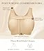 BRABIC Front Closure Post Surgery Compression Wireless Everyday Bras for Women Mastectomy Support (XX-Large, Beige)