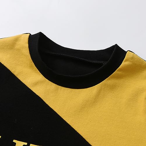 Toddler Baby Boy Fashion Long Sleeve Sport Suit Patchwork Sweatshirt Top with Letters and Pants Outfit Clothes Set2