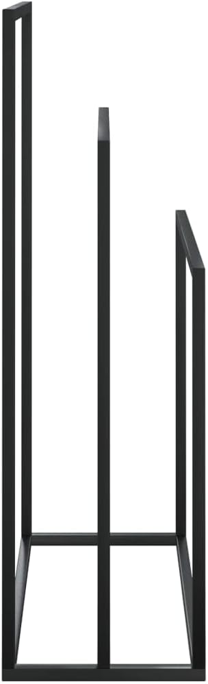 YAFF Freestanding Towel Rack Black 18.9"x9.4"x31.1" Iron