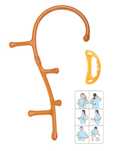 Theracane Massage Tool Cane,Massage Cane + GuaSha Tool 2 Sets of Muscle Release Tool, Neck,Face,Shoulder,back,Leg and Feet Relaxation,Pain Relief,Gift for Mom & Dad,Self-help,Manual,Muscle Knot Remove