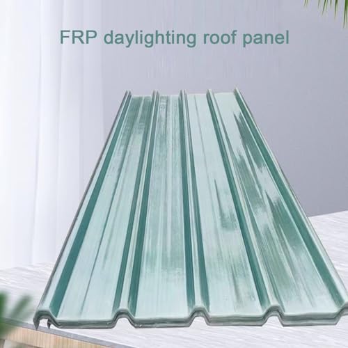 Clear Roofing Sheet,Cladding Walling Sheeting,Greenhouse Shed Roof Panel,Side Panels Roofing Tiles,1mm Fiberglass Daylighting Panels,3/5/8/12/15/18/20 Pcs Corrugated Sheet (35x31in,12 pcs)