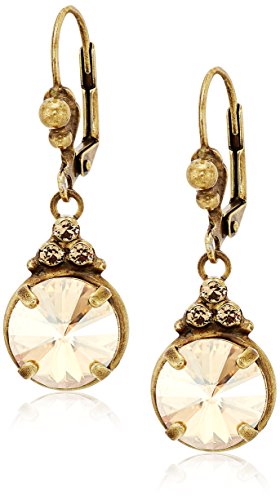 Sorrelli Core Antique Gold Tone Neutral Territory Radiant Round French Wire Drop Earrings #TOP27