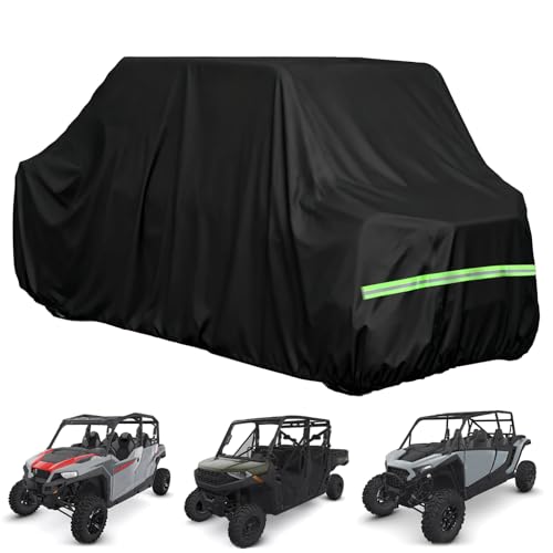 BystralX UTV Cover 4 Seater Waterproof Heavy Duty 600D Side by Side Cover Compatible with Polaris Ranger Crew XP 1000 900 570 800 General RZR Defender Talon Teryx Mule 157 x 65 x 77