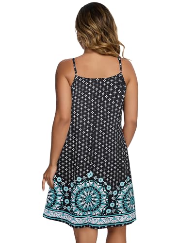Image of JOELLYUS Womens Spaghetti Strap Dress Summer Dresses Beach Cover Ups Casual Sundresses with Pockets 2026