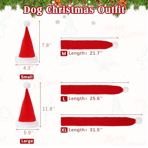 YUEPET Disfraz Navideño para Perro XL con Sombrero y Bufanda miniatura 5