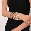 Anglfwoo Chunky Acrylic Bangle Bracelets for Women Colorful Resin Acetate Bracelet Wide Geometric Irregular Wristband Jewelry Gifts (Color04) #1
