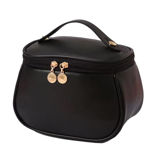 Necessaire Porta Maquiagem Estojo Organizadora De Cosméticos Viagem Com Alça (Preto)