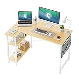 CubiCubi l字デスク 幅110cm*奥行き70cm デスク机 ラック付きデスク コーナーデスク 勉強机 パソコンデスク pcデスク 省スペース 組立簡単 おしゃれ ナチュラル