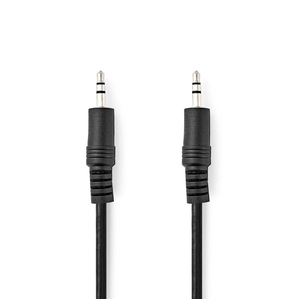 Nedis 3.5mm to 3.5mm Stereo Audio Cable Jack Auxiliary Audio Cable for Headphones Stereo Speaker, Black, 5m