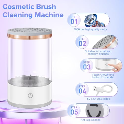 Electric-Makeup-Brush-Cleaner-Machine-Cosmetic-Brush-Cleaner-with-Makeup-Brush-Cleaner-Mat-Auto-Spinning-Makeup-Brush-Cleaning-Tool-Fits-for-All-Size-Makeup-Brush-Beauty-Tool-Gifts-for-Women-Travel
