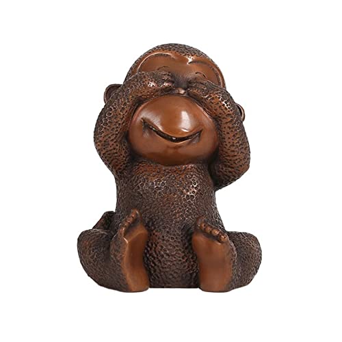 Décorations de bureau de style zodiaque en lot de 4 statues singes - 7