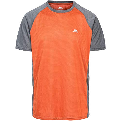 Trespass Talca – Camiseta de deporte – Hombre (S) (Orange/Gris)