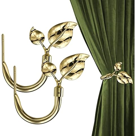 HIKMLK Leaf Shaped Curtain Holdbacks Cover