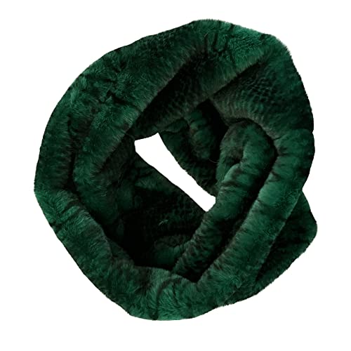 Lina & Lily Snakeskin Print Faux Fur Infinity Scarf Women's Winter Loop Neck Warmer3