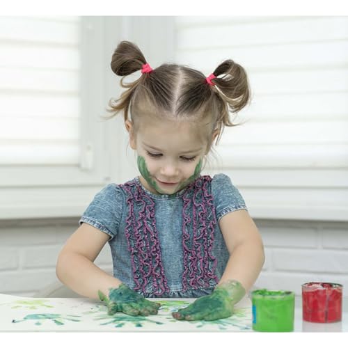 Image of 300PCS Cotton Toddler Hair Ties for Girls,No Crease Hair Ties | 1inch in Diameter,Girls Elastic Ponytail Holders,Kids Seamless Hair Bands for Baby Girls Infants Toddlers,Multicolor