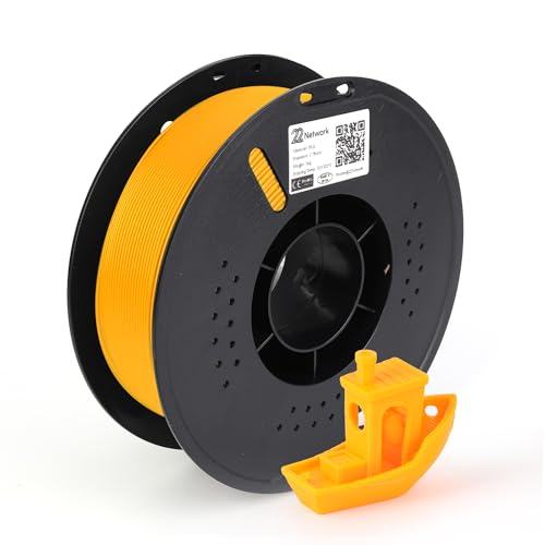 22 Network PLA 3D Printer Filament 1.75mm, 1kg Spool (2.2lbs), Dimensional Accuracy ±0.02mm, Fit Most FDM Printers (Pumpkin Orange)
