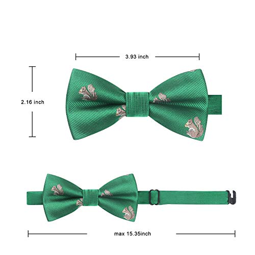 Hisdern Bow Ties For Boys Toddler Bow Tie Pre Tied Adjustable Clip On Burgundy Kids Bowties Dinasour Animal Fun Patterned Bowties For Wedding Party #TOP4