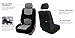 FH Group Car Seat Covers Full Set Cloth - Universal Fit Automotive Seat Covers, Low Back Front Seat Covers, Solid Back Seat Cover, Washable Car Seat Cover for SUV, Sedan and Van Gray