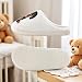 HFBAOEGU Comfy Home Elastic Slippers Retro Memory Foam Fuzzy Shoes For Womens Mens Cute Cartoon Plush Fluffy Warm Fur Lined Slippers Winter Indoor House Shoes