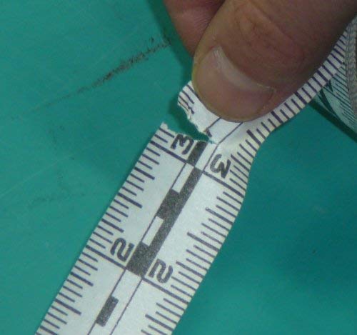 Cinta métrica en rollo continua de 12 pulgadas blanca miniatura 6