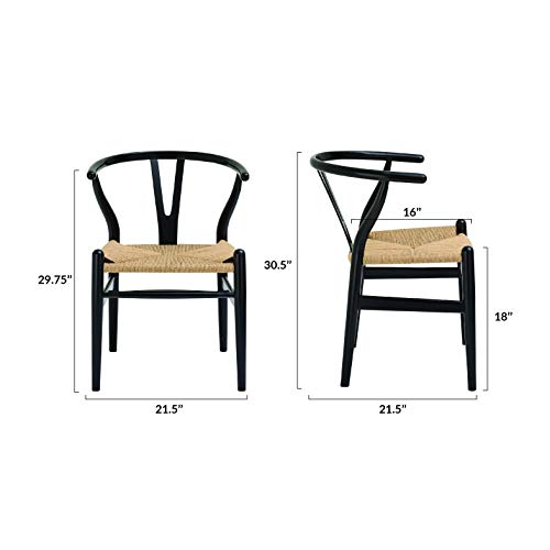 Poly & Bark Weave Chair, Single, Black #TOP5
