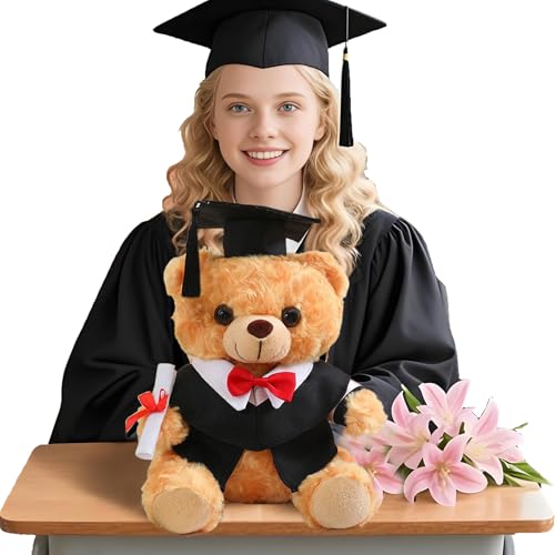 Genérico 2025 Oso De Graduación - Peluche de Adorable de 25 cm | Muñeco con Gorro Y Toga, Detalle Conmemorativo para Niños, Niñas Y Estudiantes De La Promoción 2025