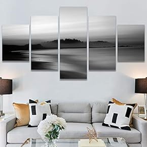 SIGNWIN 5 Panel Canvas Wall Art High Contrast...