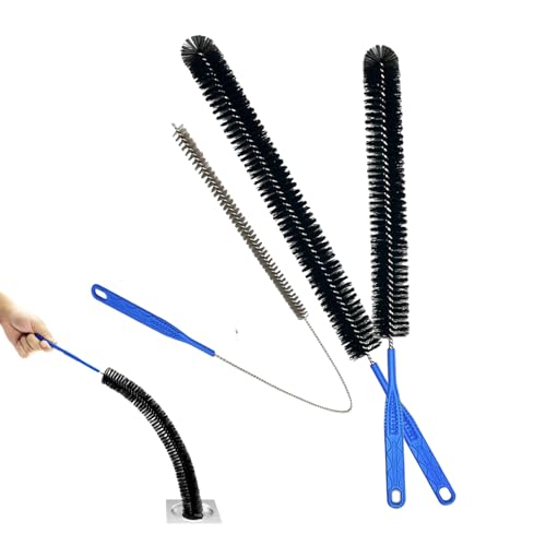 Cepillo limpiador de drenaje, cepillo largo y flexible para bañera, ducha, cocina, al aire libre, inodoro, obstrucciones de pelo