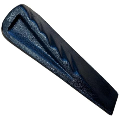 Cuneo Spaccalegna Elicoidale 2000g in Acciaio Forgiato – SplitPro Manuale per Spaccare Legna, Punta Conica con Scanalature Anti-Ritorno, Verniciatura Epossidica, Strumento Manuale per Ceppo da Spacco