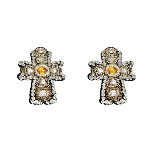 Hecho a mano para diamantes de imitación con cuentas para ropa exquisita, apliques bordados, reparación de tela, parches de ropa para niñas