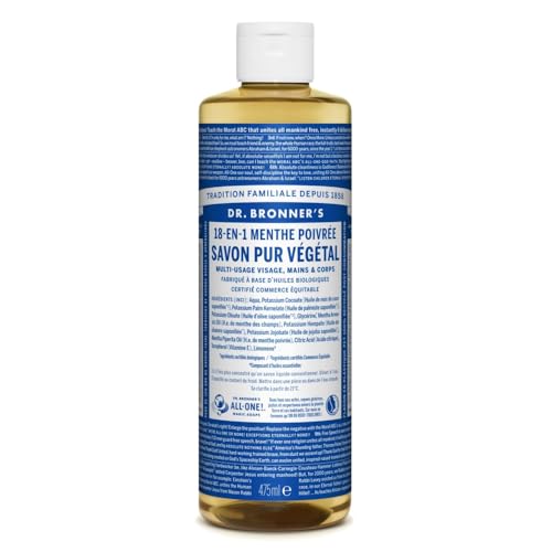 Savon liquide menthe poivrée Dr Bronner's 475 ml