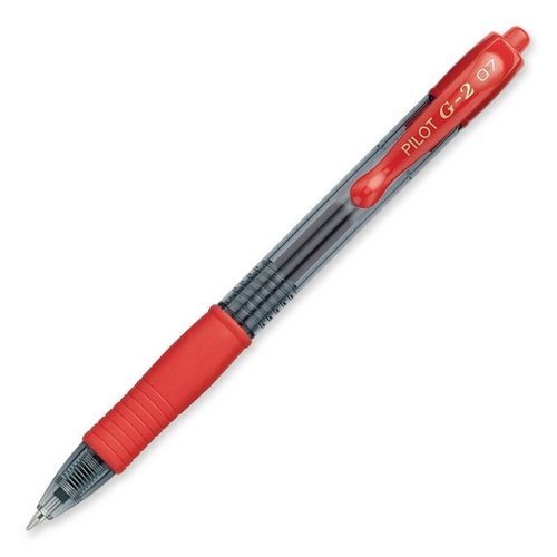 Pilot G2 Tinta Gel Bolígrafos Rojo Punto Fino 2 y 12 Recambios miniatura 2