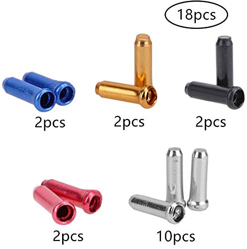 10 x Fahrrad Universal Schaltzug mit 10 x Endhülsen Endkappen aus Stahl Schaltseil Set für Fahrrad Rennrad 1.2mm 2.05m