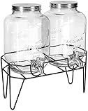 ✅Doppelter Genuss - Der Getränkespender Duo Modesto mit Ständer 8l bietet Platz für zwei verschiedene Getränke und ist somit ideal für Partys, Catering und Events. Dieser 2-in-1 Cocktail-Dispenser ermöglicht es Ihnen, zwei verschiedene Getränke gleichzeitig zu servieren, was die Getränkeauswahl für Ihre Gäste erweitert und Ihnen Zeit und Platz spart. Mit diesem Glas-Getränkespender haben Sie eine flexible Lösung für jede Art von Feier.