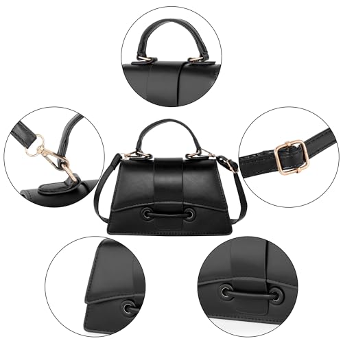 Image of Ayliss Micro Mini Crossbody Handbag Women's Purse Clutch Cute Mini Trendy Bag Top Handle PU Leather Shoulder Bag