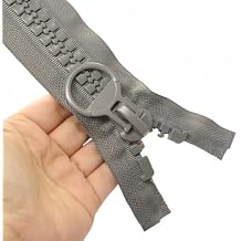 YaHoGa 122cm #20 Super Large Separating Giant Plastic Zippers for Sewing Tents Coats Overcoats Boat Cover Canvas Heavy Duty Huge Resin Zippers 48" Grey
