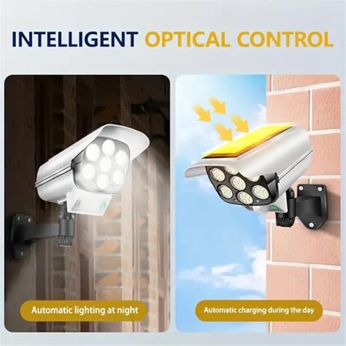Luz solar 77LED para iluminar zonas oscuras de la fachada sin usar cables 7
