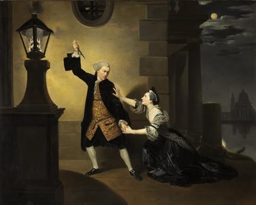 Tableaux sur toile Susannah Cibber par Johan Zoffany 60x90cm décoration moderne