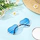 ALTcompluser 2 Pack Herz Sonnenbrille, Weinsamkeit Hippie Gläser, Retro Kostüm Brille für Kinder Herren Damen 60er 70er 80er 90er Party Hippie Chic, Kleid Accessoires (2, Blau)